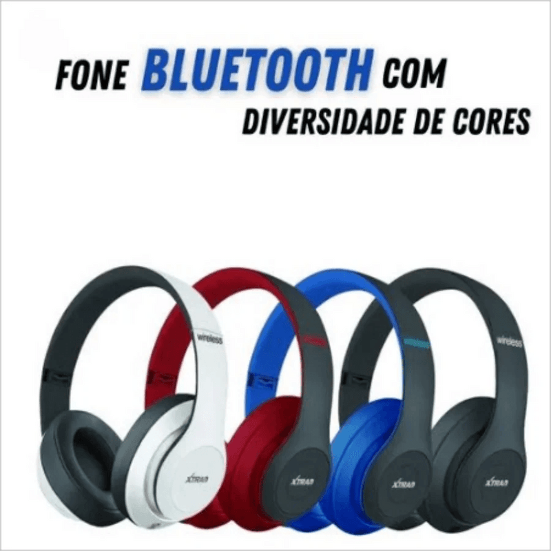 Fone de Ouvido Bluetooth Sem Fio Extra Bass