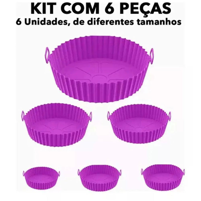 Kit de Capas Protetoras de Silicone para AirFryer – 6 Peças